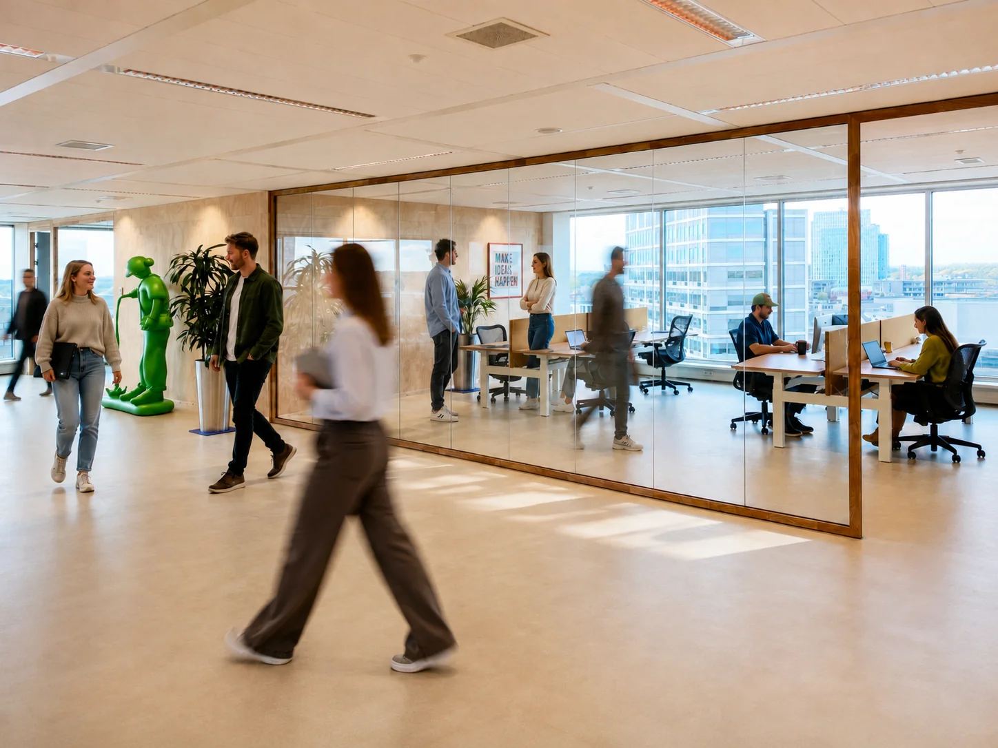 People working in the Workspace